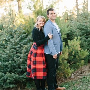 Kate Spade plaid skirt with gold detail